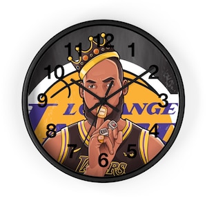 King Lebron James NBA LA Lakers Championship Rings 10&quot; Wall clock