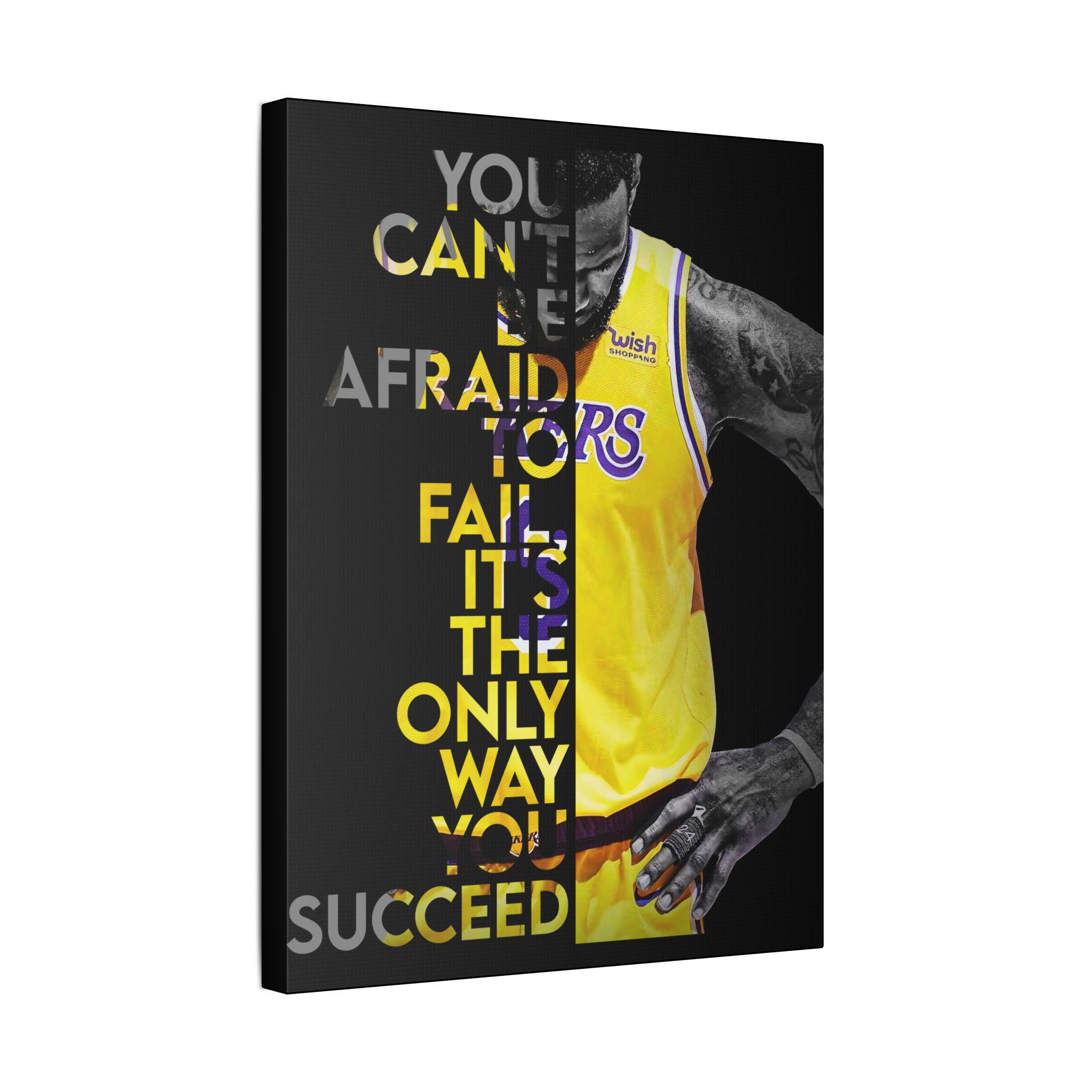 Lebron James Lakers 6 Failure Motivational Quote Canvas Poster Wall Art, image size:2048x2048