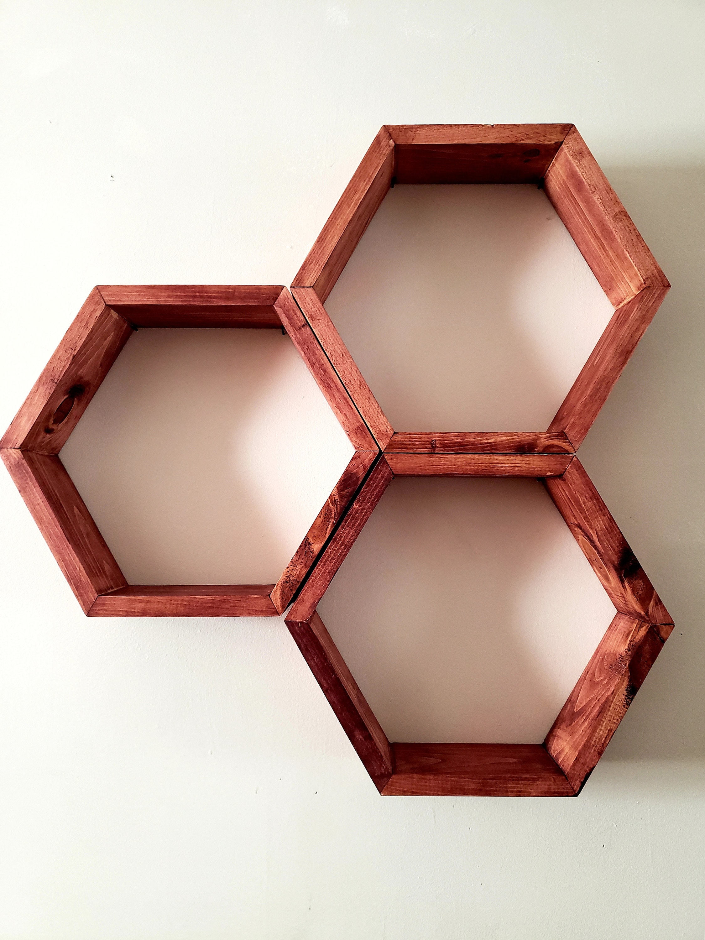 Hexagon Shelves Floating Shelves Shelves Wood Etsy