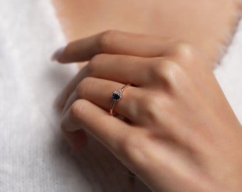 Silver blue enamel ring \u0421ocktal Plique a jour ring Golden Ratio zirconium Finger Large ring Elegant jewellery Exclusive sharm Ring