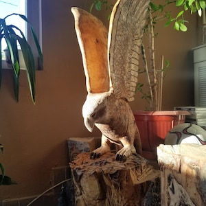 Eagle, handmade from wood