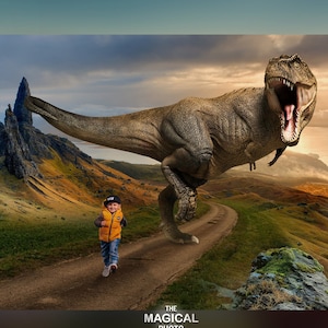 Dinosaur, T-Rex Digital Background, Digital Backdrop, for Composite Photoshop, Jurassic, Animal, Tyrannosaurus, Dinosaur theme.