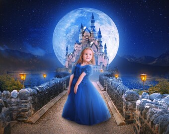 Prinzessin Schloss digitalen Hintergrund, Fantasy-Fotografie (Digital Download)