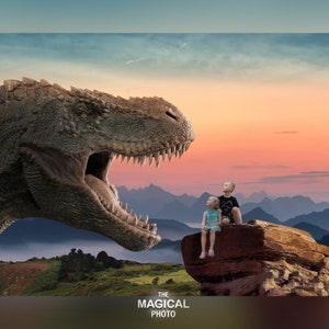 Dinosaur, T-Rex Digital Background, Digital Backdrop, for Composite Photoshop, Jurassic, Animal, Tyrannosaurus, Dinosaur theme.