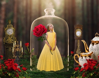 Prinzessin Rose Digital Backdrop, Cosplay Fotografie (JPEG & PNG)
