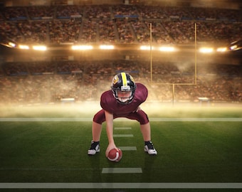 Football Digital Background, Digital Backdrop, Photography, for Composite Photoshop, Field, Stadium, Sports theme.