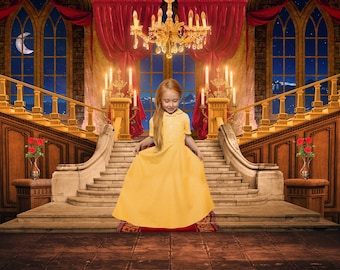 Prinzessin Staircase digitaler Hintergrund, digitaler Hintergrund, für zusammengesetzte Photoshop, Fotografie, Schloss, Cosplay, Märchen, Prinzessinthema.