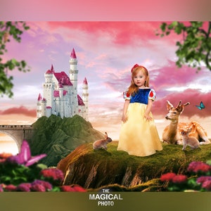 Princess Castle, Digital Background, Digital Backdrop, for Composite Photoshop, Photography, Deer, Cosplay, Fairy Tale, Princess theme.