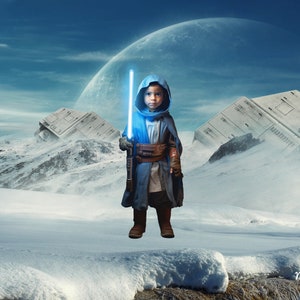 Sci-Fi, Wars Digital Background, Digital Backdrop, for Composite Photoshop, Overlay, Cosplay, Snow, Galaxy, Planet, Star theme.