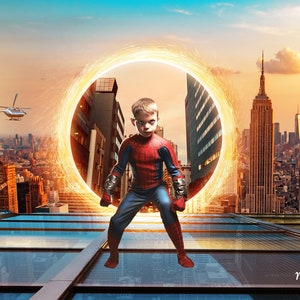 Superhero, Multiverse, Digital Background, Digital Backdrop, for Composite Photoshop, City, Rooftop, Cosplay, Building, Superhero theme.