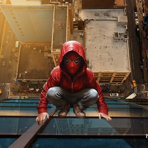 Superhero, Digital Background, Digital Backdrop, for Composite Photoshop, Photography,  City, Rooftop, Building, Cosplay, Superhero theme.