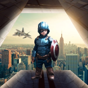 Superhero Digital Background, Digital Backdrop, for Composite Photoshop, Superhero theme.