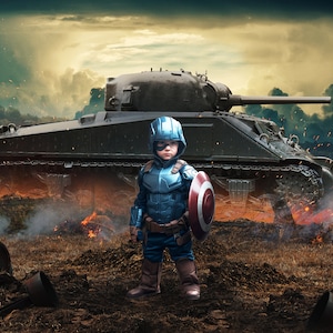Superhero, Battlefield, Digital Background, Digital Backdrop, Tank, for Composite Photoshop,Overlay, Captain theme.