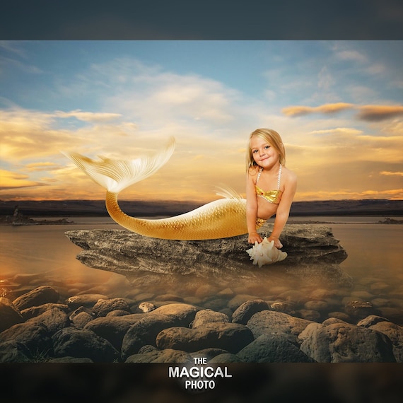 Mermaid Digital Background Digital Backdrop for Composite - Etsy Israel