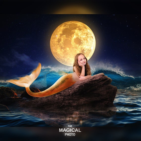 Mermaid Digital Background Digital Backdrop for Composite - Etsy Ireland