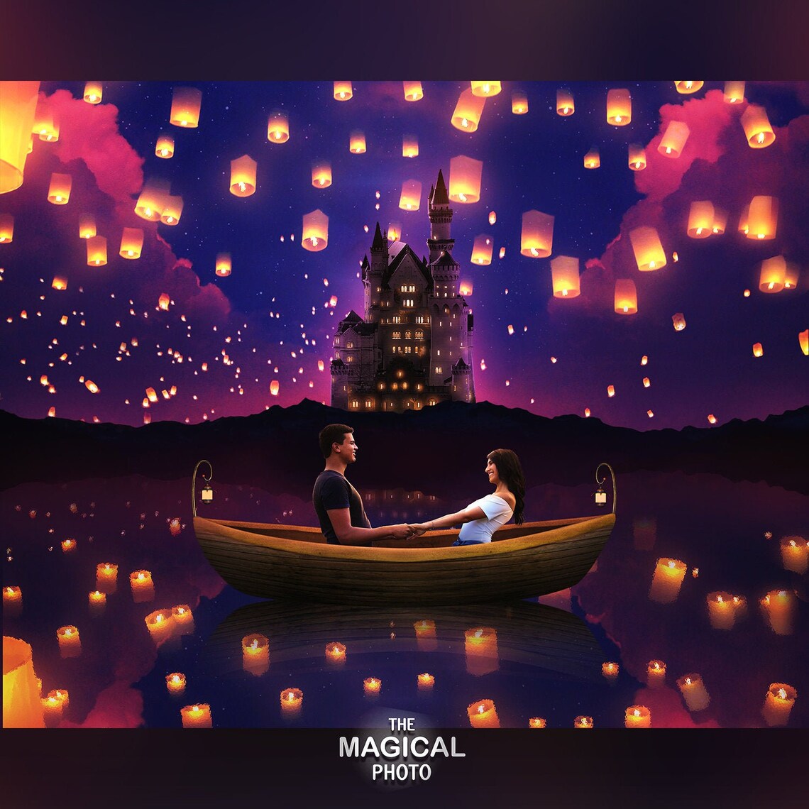 Tangled Rapunzel Sky Lanterns Digital Background Digital Etsy