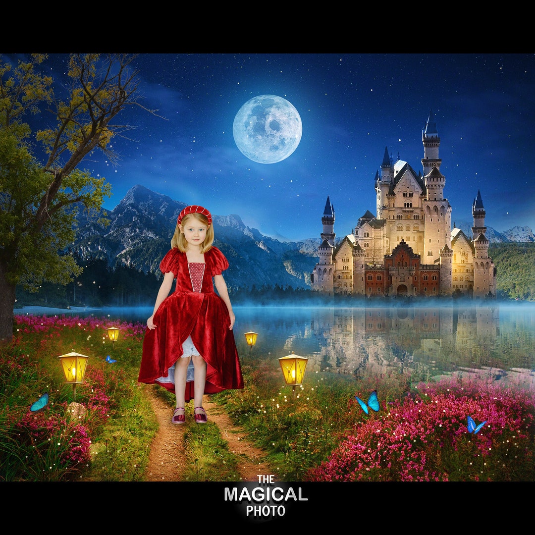 Princess Castle, Digital Background, Digital Backdrop, for