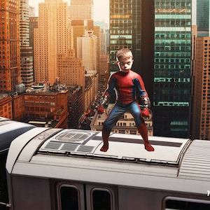 Superhero Digital Background, Digital Backdrop, for Composite Photoshop, Photography, Train, Subway, Building, City, Superhero theme.