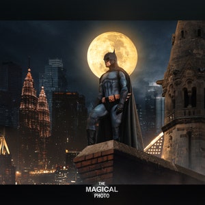 Superhero Digital Background, Digital Backdrop, for Composite Photoshop, Overlay, Night City, Cosplay, Superhero theme.