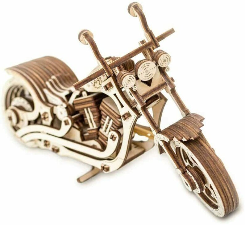 Motorbike Working Wooden Model Toy Kit V Twin CRUISER Rubber Etsy