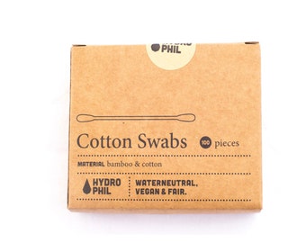 Bamboo and cotton biodegradable ear buds.