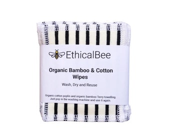 EthicalBee gestreift wiederverwendbare Bio Make-up Entferner Pads