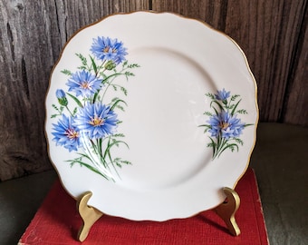 Royal Vale, square tea plate 'Cornflowers'