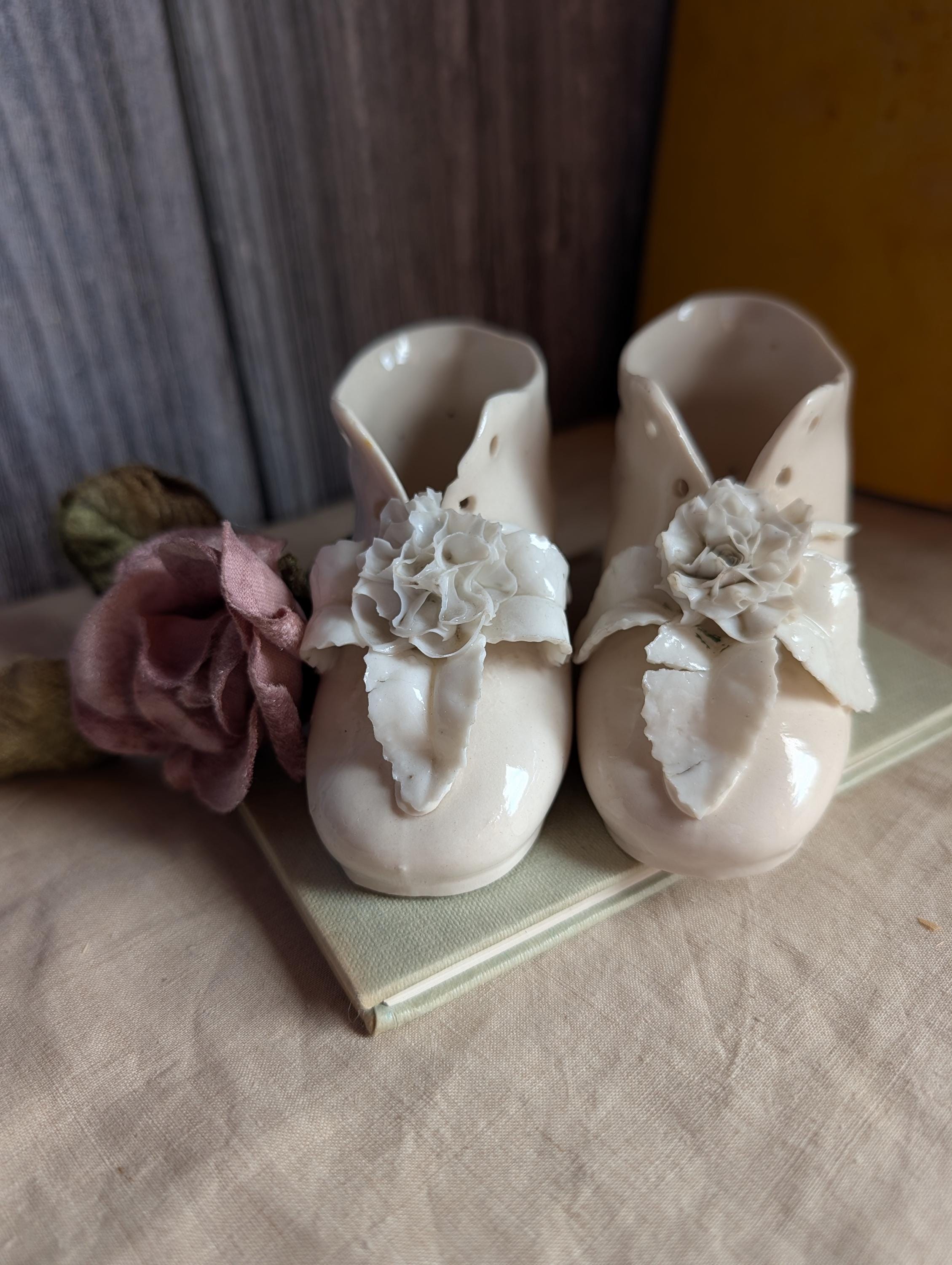 Rare Porcelain Vintage Ceramic Shoes - Etsy