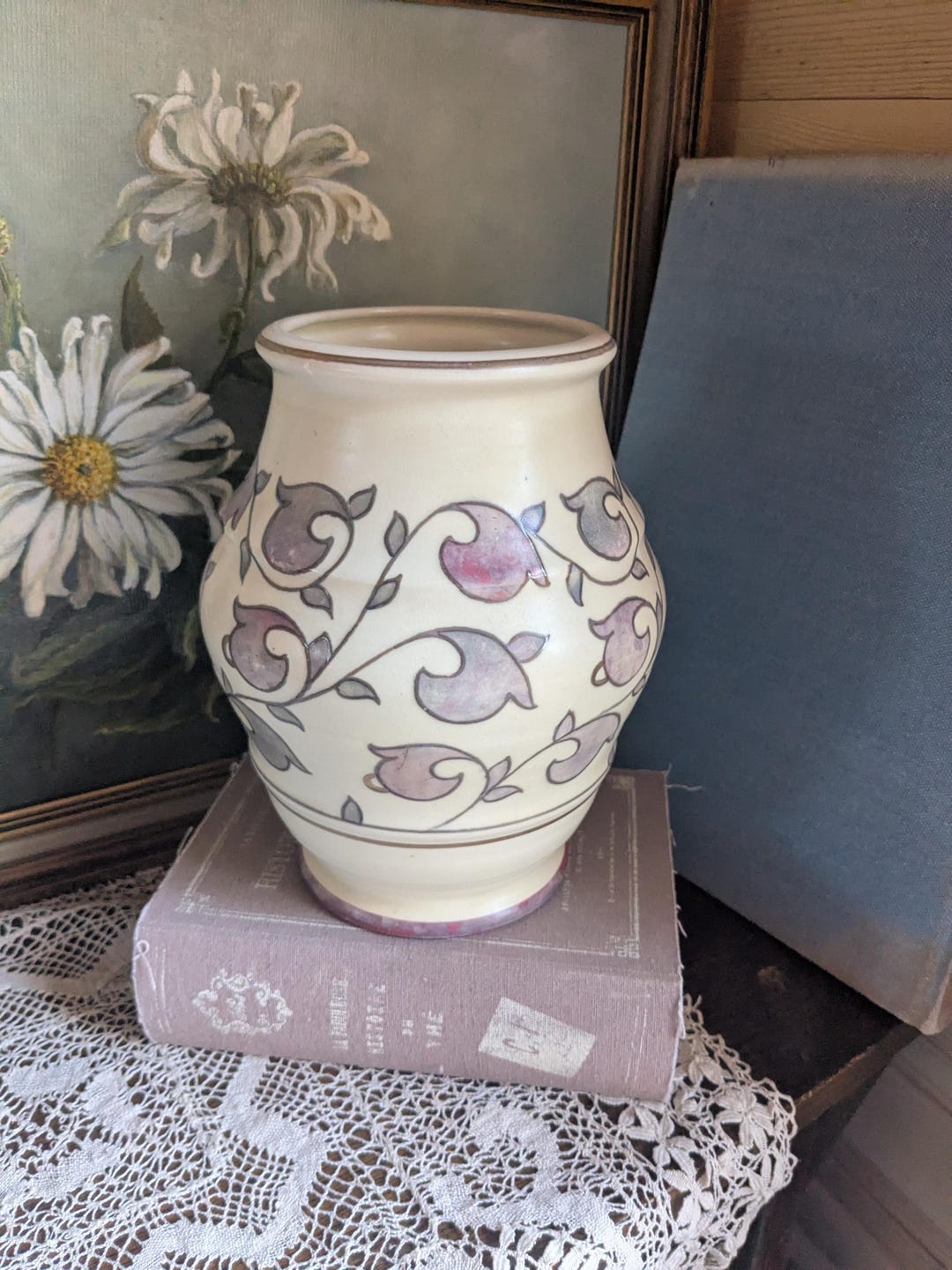 Charlotte Rhead Pattern 128 Antique Charlotte Rhead for Crown Ducal Vase Purple Oyster Pattern - Etsy
