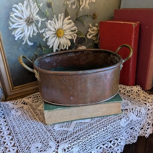 Copper and brass indoor planter