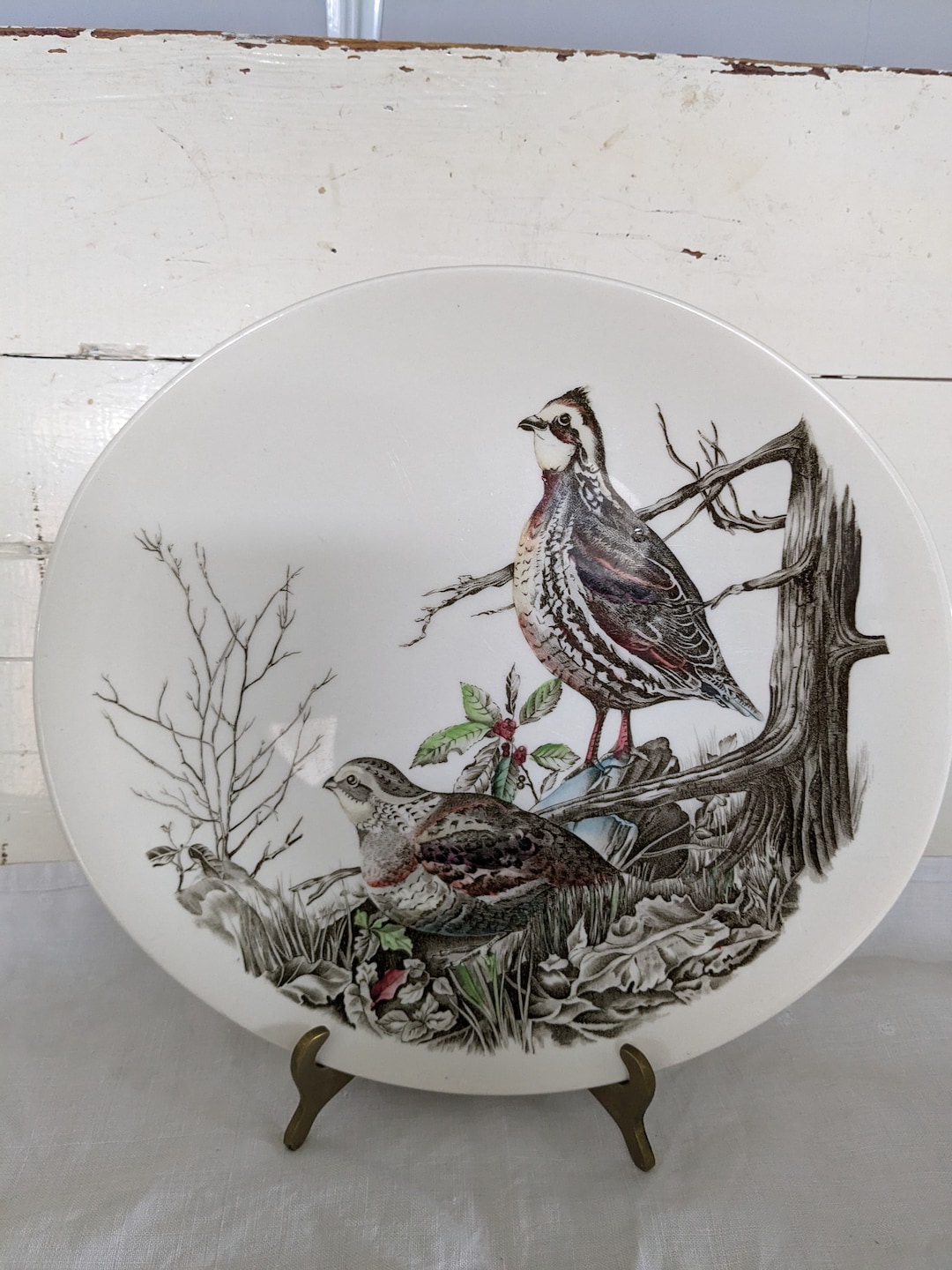 Johnson Bros Game Birds Steak Plate 'quail' Etsy