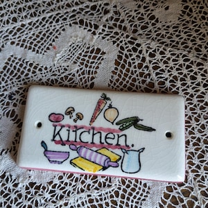 Toni Raymond Pottery mid century kitchen door plaque