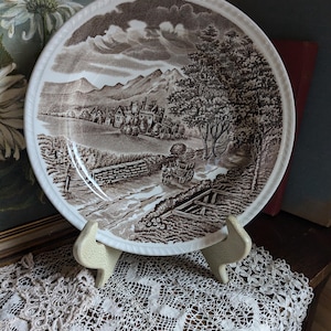Wood & Sons brown transferware plate 'Westmoreland'