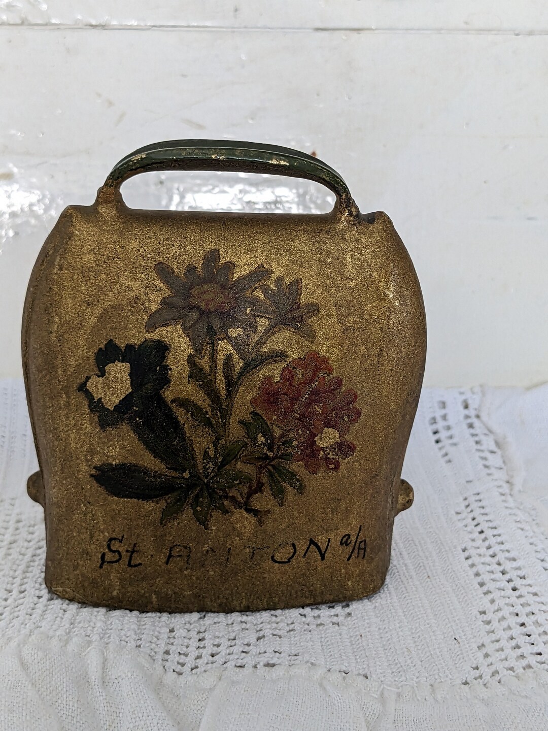 Vintage Large Brass Swiss Cow Bell Souvenir From St Anton Am Etsy UK