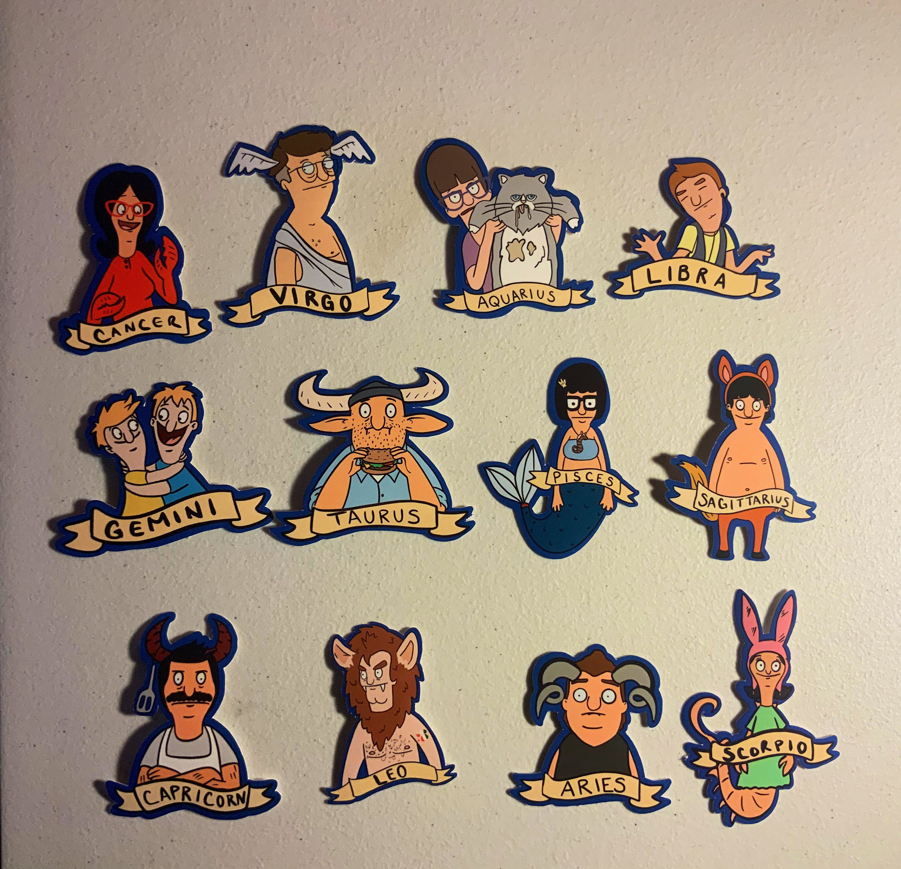 Bob's Burgers Horoscope Signs Vinyl Sticker Set Etsy