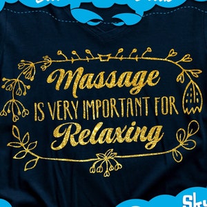Massaggio molto importante per la citazione rilassante SVG, PNG, vector art decal cricut silhouette cameo camicia parete studio salone arredamento ufficio stampa taglio