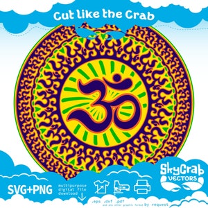 Om Layered SVG, 3d Om Sign Svg, 3d cannabis Shadow, Cricut Svg, Laser Cut Files, Multilayer Mandala Svg, Glowforge Files, Sacred Geometry