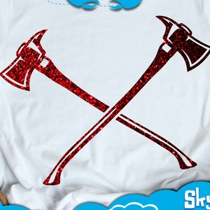Firefighter Axes Cross In Helmet SVG, PNG, fire axe rescue service digital vector decal cricut silhouette cameo shirt mug wall print