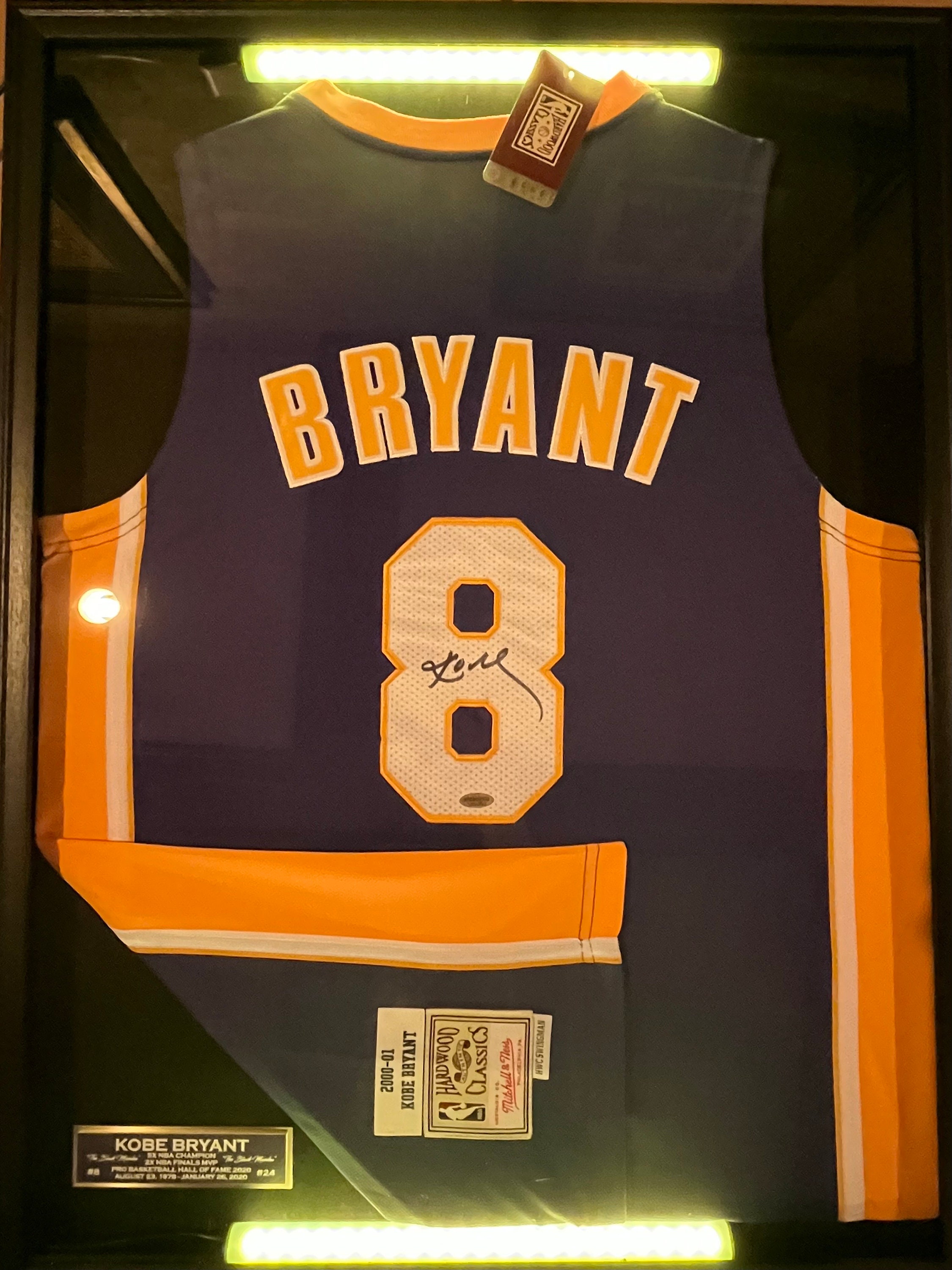 Kobe Bryant Autographed Mitchell And Ness Jersey With Certification