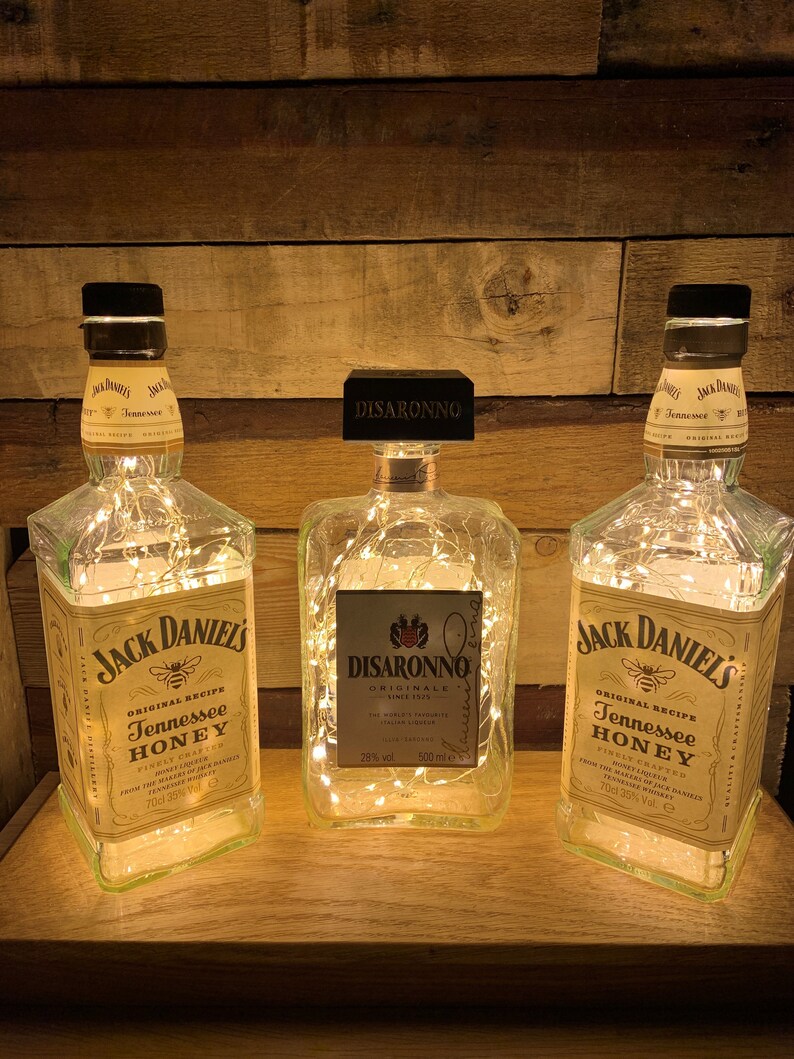 Unique Jack Daniels Honey & Disaronno Amaretto Bottle Lamp Etsy