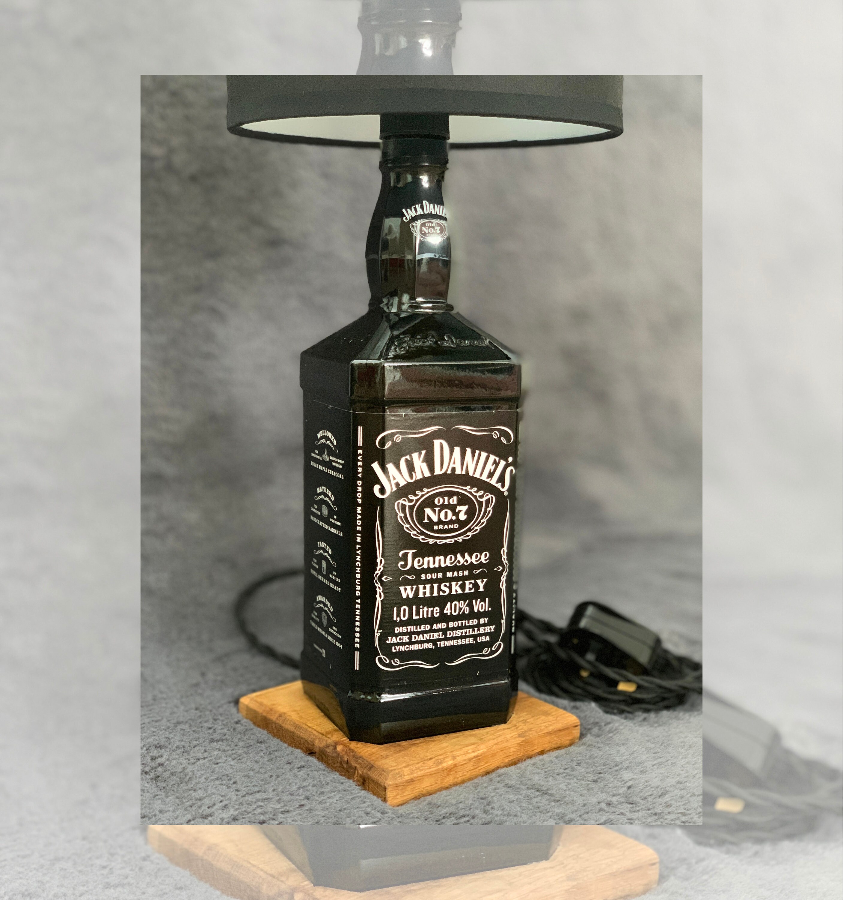 Jack Daniel's Whiskey Bottle Table Lamp Etsy