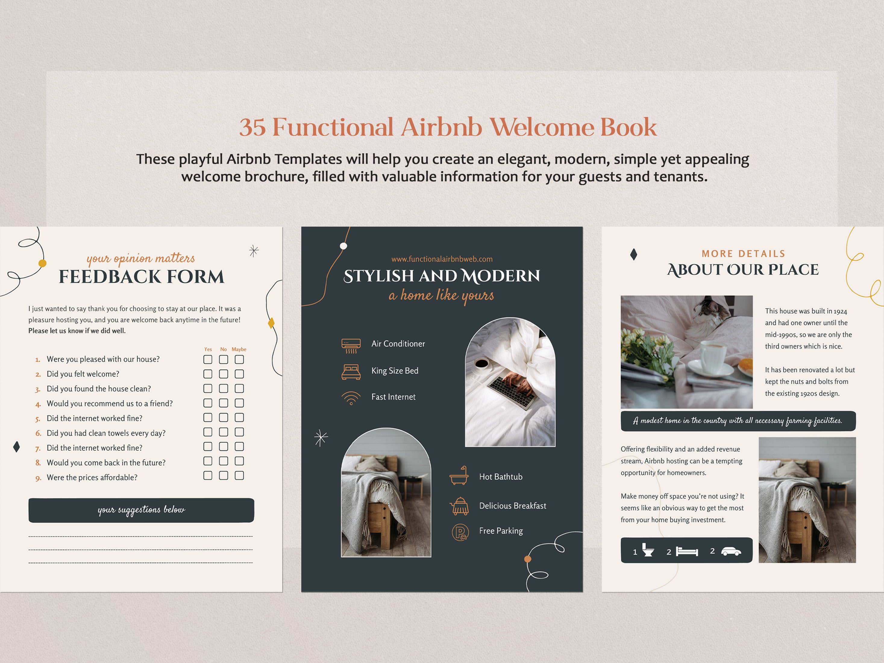 Airbnb Welcome Brochure Template Airbnb Business Flyer Welcome Guide