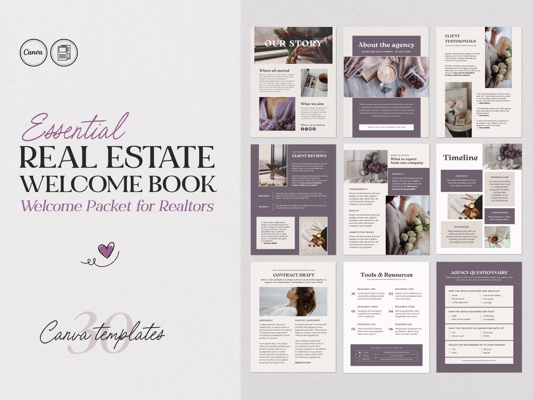 Real Estate Welcome Brochure | Canva Flyer for Real Estate Business ...
