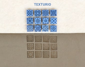 Texturio stamps for pottery Clay texture Pottery stamps Small flowers stamp set Sculpting pottery tools Polymer clay tools Soap stamp