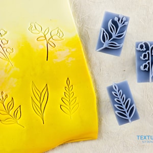 Flower Polymer Clay Stamp I Pottery stamp I Polymer Clay Tools I Clay stamps for pottery tools I  Texturio Clay Embossing Stamp