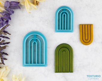 Rainbow arch polymer clay cutter I Texturio clay cutters for polymer clay I Cutters for clay cutter set I Polymer clay tools I  Arch cutter