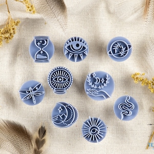 Boho Polymer Clay Stamp I Pottery stamp I Polymer Clay Tools I Clay stamps for pottery tools I Texturio Clay Embossing Stamp image 3