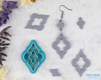 Moroccan shape polymer clay cutter I Texturio clay cutters for polymer clay I Cutters for clay cutter set I Polymer clay tools I Diy jewelry