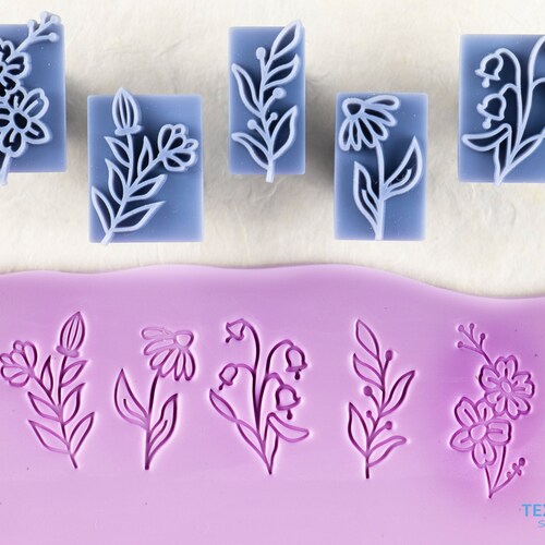 Texturio Stamps for Pottery Pottery Stamps Polymer Clay Etsy