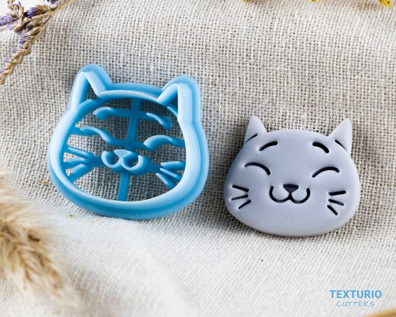 Cat Polymer Clay Cutter I Texturio Clay Cutters for Polymer Etsy